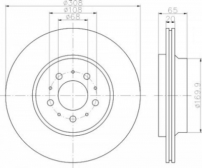HELLA PAGID 8dd355110611 -  Тормозной диск